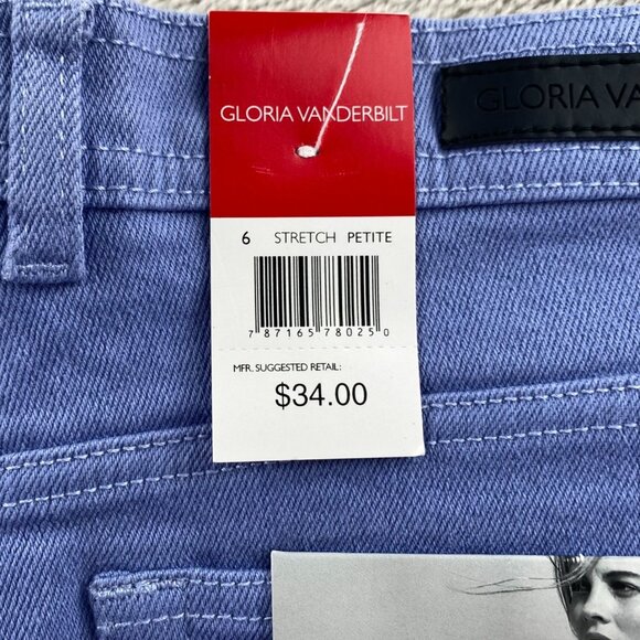 NWT Gloria Vanderbilt Womens Jeans Size 69 Stretch Straight Leg Purple Casual - Picture 15 of 16